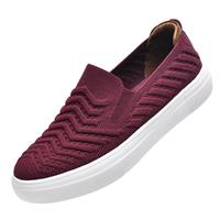 konhill Slip on Trainers Women, Casual Walking 22019Burgundy 5