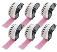 BETCKEY - 6 DK-22214 Pink 12mm(W) x 30.48m(L), Black Pink, 6 Colored
