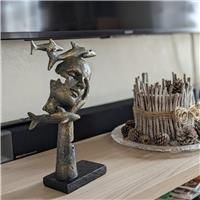 QBMYCN Thinker Sculpture,Nordic Abstract Ornaments,Creative thinker