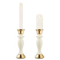 fanquare Pcs Vintage Ceramic Pillar Candle Holders, Candle 2 Gold