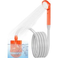 ANNGROWY Portable Camping Shower, Rechargeable Outdoor Shower with 2m