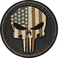 Tactical Morale Patches America Flag Patch Skull Head Morale 75x75mm