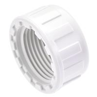 sourcing map Pipe Fitting Cap, PVC Round Female 3/4PT White 10Pcs