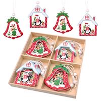 Bekecidi Pcs Wooden Christmas Decorations Christmas Tree Hanging 12 2)