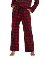 LAPASA Women's Fit Fleece Pajama Pants Relaxed L109 (Red Black Medium)