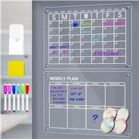 Magnetic Fridge Calendar Set, Clear Acrylic 2 16''x12'' Whiteboard 6 4