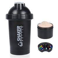 VECH Protein Shaker Bottle, Leak Proof Smoothies 500ml Mix (White)