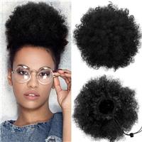 Pieces Afro Puff Drawstring Ponytail 2 Extension Extensions (Black)