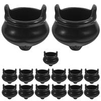 PRETYZOOM Mini Cauldron Pot Miniature Witch Cauldron Halloween 15pcs