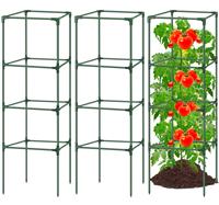 Tomato Cages for 3Pack 57*15.4*15.4 Inches,Steel Fruits-Green