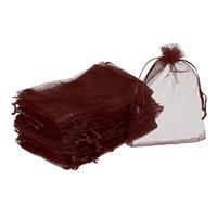 sourcing map Organza Bags Drawstring Favor Pouches 100pcs 11x16cm