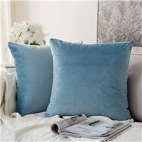 MIULEE Velvet Soft Soild Microfiber Decorative 16x16 40x40cm Blue 2