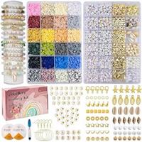LUOBITO Clay Beads Bracelet Kit, Flat Making 2 Boxes 6mm 24 Making