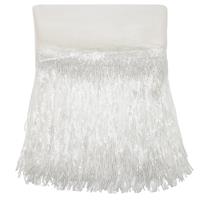 WANYI Yard Wide Sequin Fringe Trim Lace Sequins Tassel 5 20CM (White)