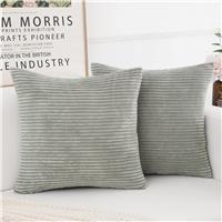 Yonous Corduroy Cushion Covers, Soft Square 2 50x50 CM 20x20