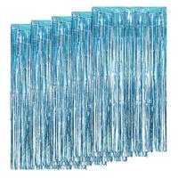 AIBAOBAO Pcs Foil Curtain Decorations, Laser Baby 5 3ft x 6.6ft Blue