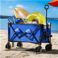 YITAHOME Folding Trolley with Wheels 200L 100kg 600D Oxford Blue