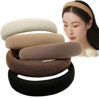 Thick Headbands for Girls Women Cotton Padded Hairbands 5pcs 30mm