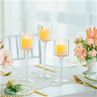 Romadedi Tea Light Candle Holders?for Floating Pillar Glass Decor?3Pcs