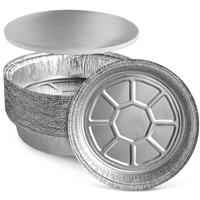 Round Aluminium Foil Pans with Flat Board 25-Pieces Cooking, 23 x 4 cm