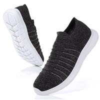 Men's Trainers Lightweight Fashion Trainers Slip-On Walking Black 11.5