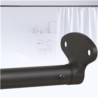 Shower Curtain Rod Frosted 112-201 cm, Black
