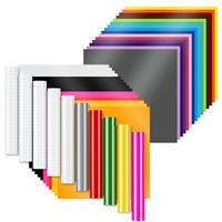 EPRCUT Permanent Vinyl Sheets, Color Sheets Glossy 24 40 12" x 12"