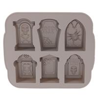 Amosfun Halloween Tombstone Silicone Ice Cube Chocolate Mold