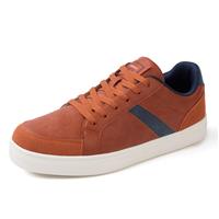 AUMELR Mens Casual Shoes Trainers Low Top Leather Walking Faux 7)