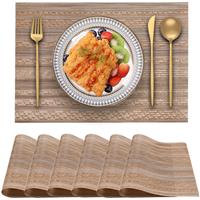 Blibalaskr Place Mats,Table Mats set of Non-Slip 8,Washable (Golden