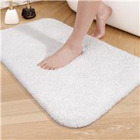 COLOR&GEOMETRY Bath Mat: - Non Slip & Washable White 60 x 90 cm Large