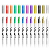 Nail Art Pens Set, Nail Graffiti Drawing Pen Nail Gel 12pcs 3D (12