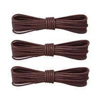 Laceter Pack of Premium Cotton Round Lace - Shoe 3 Waxed 2,4 90 cm
