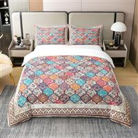 Homewish Cotton Moroccan Style Duvet Cover Boho 100% King Exotic