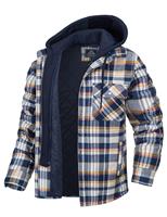 MAGCOMSEN Flannel Jackets for Men Padded Shirt Mens Thermal Yellow
