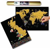 Global Walkabout Scratch Off World and UK Map with Deluxe (Black)