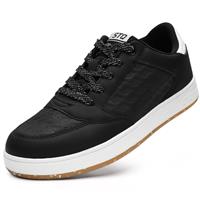 STQ Women Trainers Ladies Sneakers Fashion Lace up Walking Black 4.5