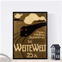Nacnic Vintage Poster Vintage poster German train. size A3