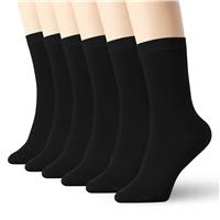K-LORRA Pack Men Women High Ankle Cotton Socks M) 6 Blue (Black,