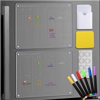 Magnetic Acrylic Calendar for Fridge Monthly & Weekly 2 Set,12"x16" 6