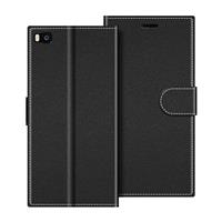 COODIO Phone Case For Huawei Magnetic Flip Leather Case P8, P8 Black