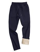 EKLENTSON Men's Sweatpants Elastic Pants Open Hem Cotton Gym Navy,36
