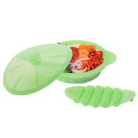 Microwave Steamer Collapsible Bowl-Silicone Steamer with Large Green