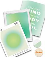 HesenDot Positive Aura Wall Art 3,Aesthetic Green Art,12x16inTruly
