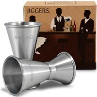 Double Jigger Set by Barvivo. Measure Liquor with Confidence 15/30ml