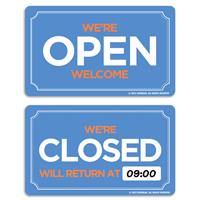 GEEKBEAR Open Closed Sign - All in One Package/Double (13. Skyblue)