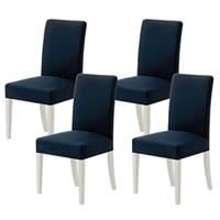 MIULEE Navy Chair Covers Set of High Back Chair Slipcovers 4?Stretch