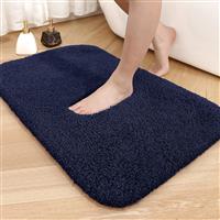 COLOR&GEOMETRY Bath Mat Bathroom Mat Absorbent, Non 50 x 80 Cm, (Blue)