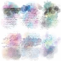 Script Overlay Rice Paper, - Colored 20.32 x 26.67 cm 6 x 30gsm Mixed