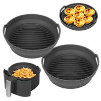 KAMEUN Air Fryer Silicone Liner, Round Airfryer Baskets 2 8.26In